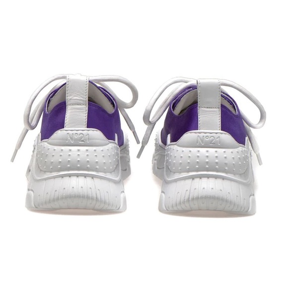 Rare!!! No. 21 Billy Satin Purple Designer Luxury Sneakers NIB NWT - Picture 6 of 16